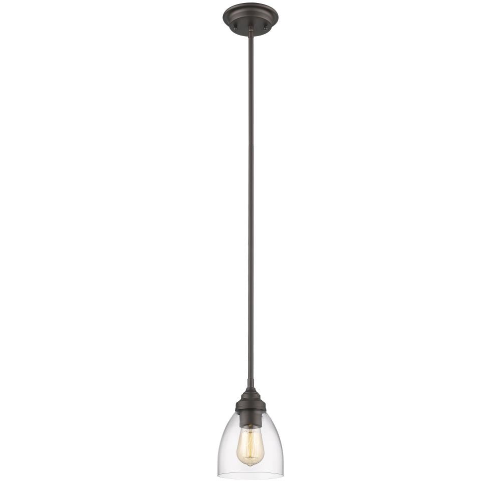 CHLOE Lighting ELISSA Transitional 1 Light Rubbed Bronze Ceiling Mini Pendant 6" Wide