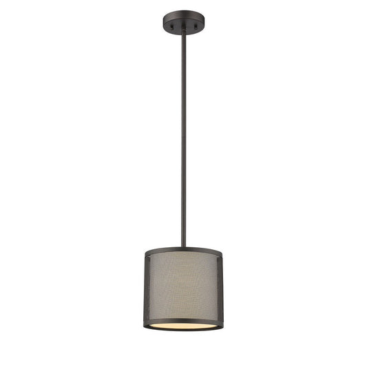 Lighting JULIANA Transitional 1 Light Rubbed Bronze Mini Ceiling Pendant 8" Wide