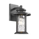 CHLOE Lighting OWEN Transitional 1 Light Textured Black Outdoor Wall Sconce 12" Tall
