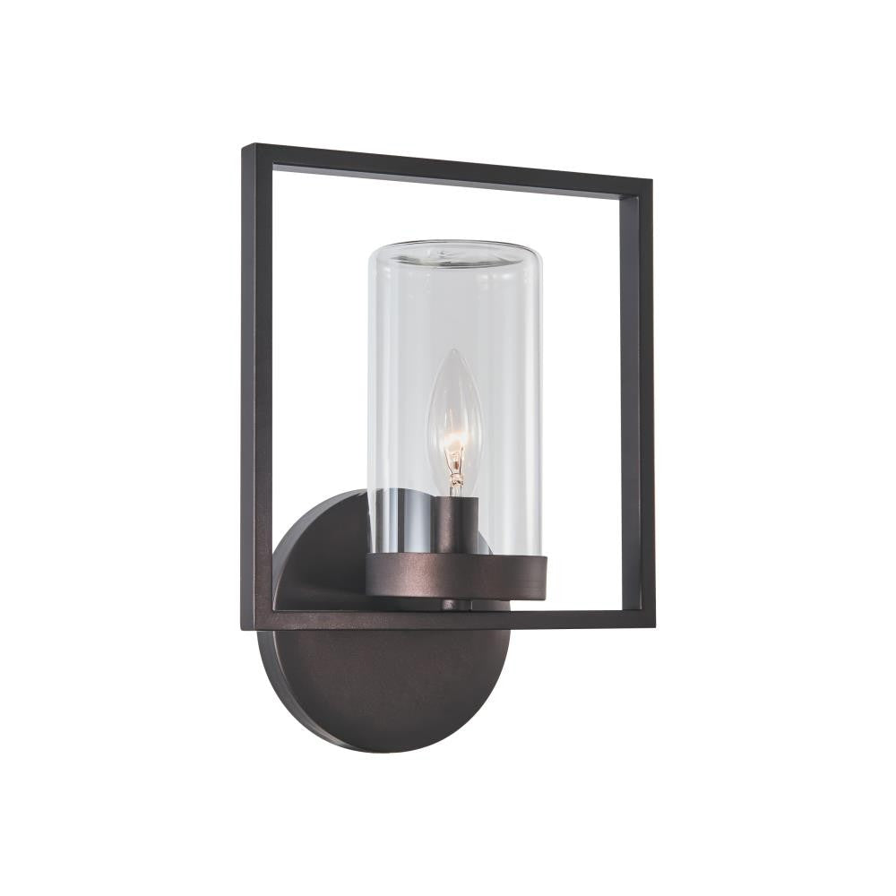 DANIEL Transitional 1 Light Rubbed Bronze Outdoor/Indoor Wall Sconce 13" Tall