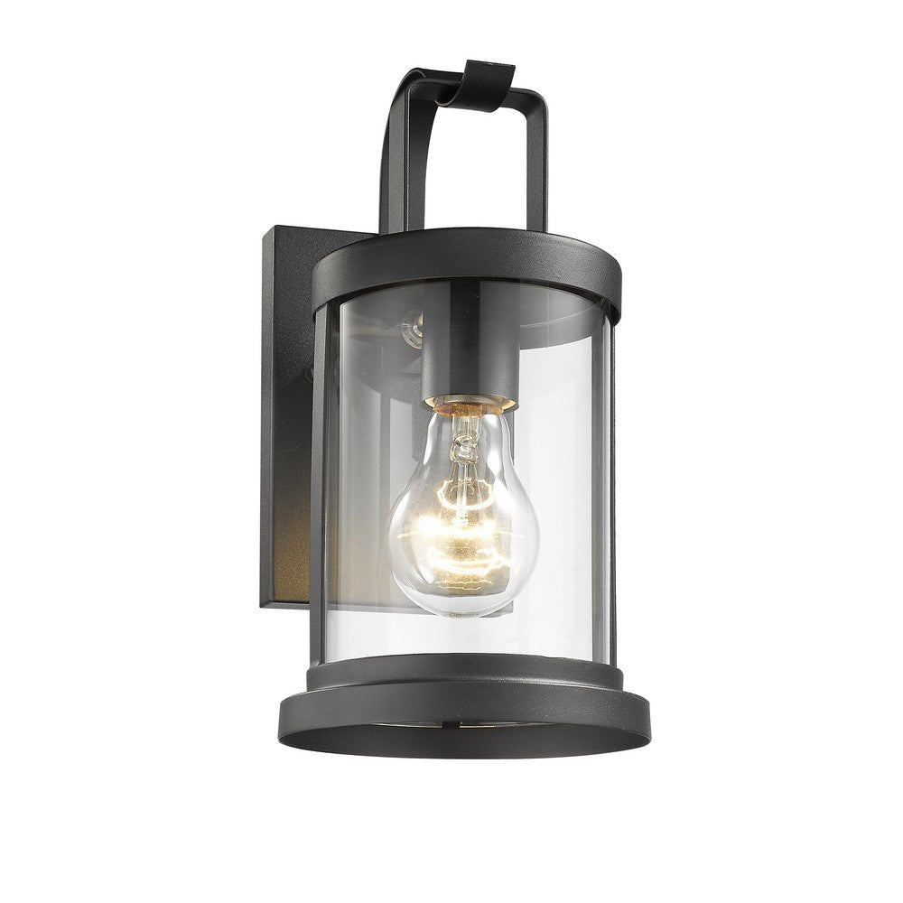 Lighting KASH Transitional 1 Light Textured Black Outdoor Wall Sconce 11’’ Tall CHL-CH2S089BK11-OD1