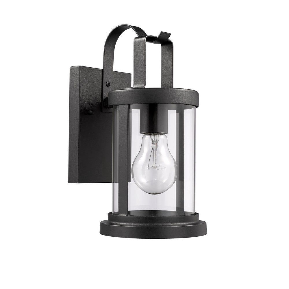 Lighting KASH Transitional 1 Light Textured Black Outdoor Wall Sconce 11’’ Tall CHL-CH2S089BK11-OD1