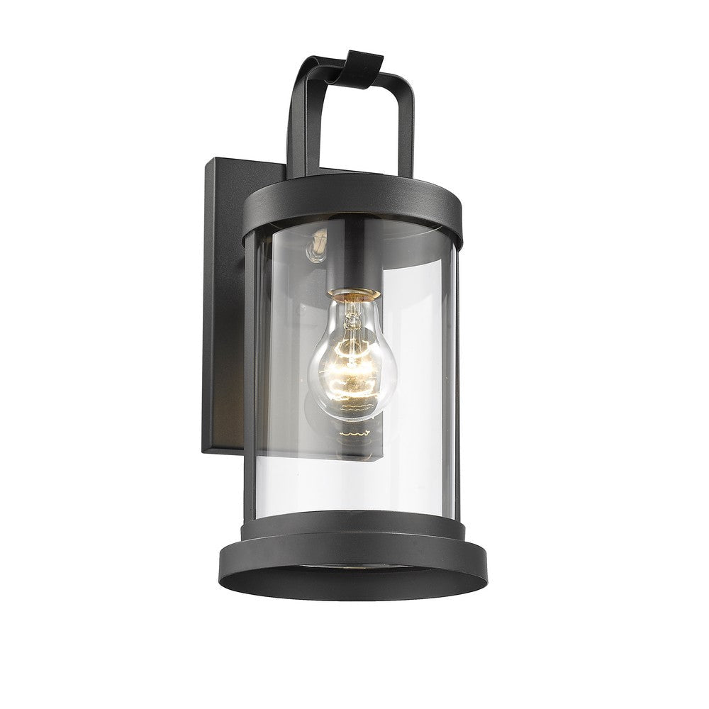 Lighting KASH Transitional 1 Light Textured Black Outdoor Wall Sconce 15’’ Tall CHL-CH2S089BK15-OD1