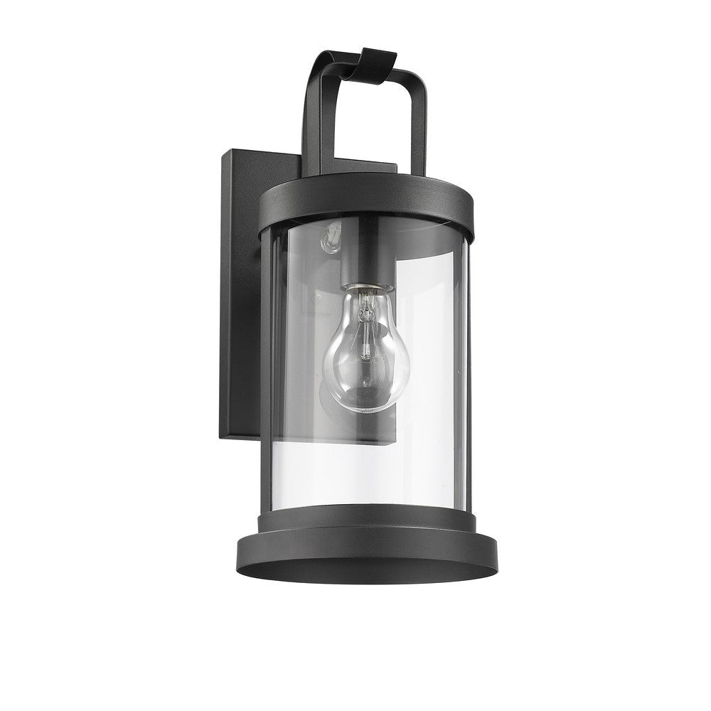 Lighting KASH Transitional 1 Light Textured Black Outdoor Wall Sconce 15’’ Tall CHL-CH2S089BK15-OD1