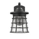 Lighting DAMON Transitional 1 Light Textured Black Outdoor Wall Sconce 11’’ Tall CHL-CH2S090BK11-OD1