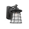 Lighting DAMON Transitional 1 Light Textured Black Outdoor Wall Sconce 11" Tall