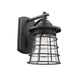 Lighting DAMON Transitional 1 Light Textured Black Outdoor Wall Sconce 11" Tall