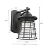 Lighting DAMON Transitional 1 Light Textured Black Outdoor Wall Sconce 11’’ Tall CHL-CH2S090BK11-OD1