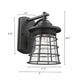 Lighting DAMON Transitional 1 Light Textured Black Outdoor Wall Sconce 11’’ Tall CHL-CH2S090BK11-OD1