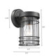 Lighting JEFFERSON Transitional 1 Light Textured Black Outdoor Wall Sconce 9’’ Tall CHL-CH2S092BK09-OD1