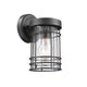Lighting JEFFERSON Transitional 1 Light Textured Black Outdoor Wall Sconce 9" Tall