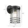 Lighting JEFFERSON Transitional 1 Light Textured Black Outdoor Wall Sconce 10’’ Tall CHL-CH2S092BK10-OD1