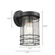 Lighting JEFFERSON Transitional 1 Light Textured Black Outdoor Wall Sconce 10’’ Tall CHL-CH2S092BK10-OD1