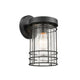 Lighting JEFFERSON Transitional 1 Light Textured Black Outdoor Wall Sconce 10" Tall