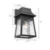 Lighting GRANT Transitional 1 Light Textured Black Outdoor Wall Sconce 10’’ Tall CHL-CH2S093BK10-OD1