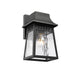 Lighting GRANT Transitional 1 Light Textured Black Outdoor Wall Sconce 10" Tall