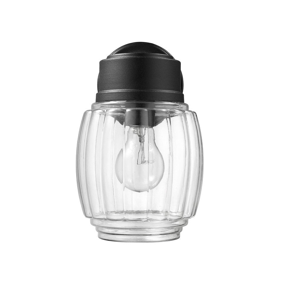 Lighting HOLDEN Transitional 1 Light Textured Black Outdoor Wall Sconce 10’’ Tall CHL-CH2S095BK10-OD1