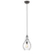 BROOKLYNN Transitional 1 Light Rubbed Bronze Ceiling Mini Pendant 9" Wide