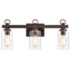 Chloe Lighting Exton Transitional 3 Light Oil Rubbed Bronze Bath Vanity Fixture 23’’ Wide CHL-CH2S105RB23-BL3