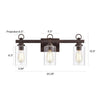 Chloe Lighting Exton Transitional 3 Light Oil Rubbed Bronze Bath Vanity Fixture 23’’ Wide CHL-CH2S105RB23-BL3