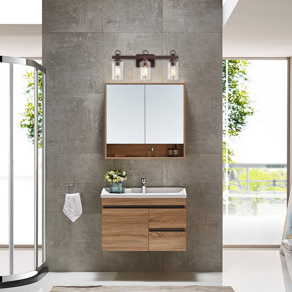 Chloe Lighting Exton Transitional 3 Light Oil Rubbed Bronze Bath Vanity Fixture 23" Wide