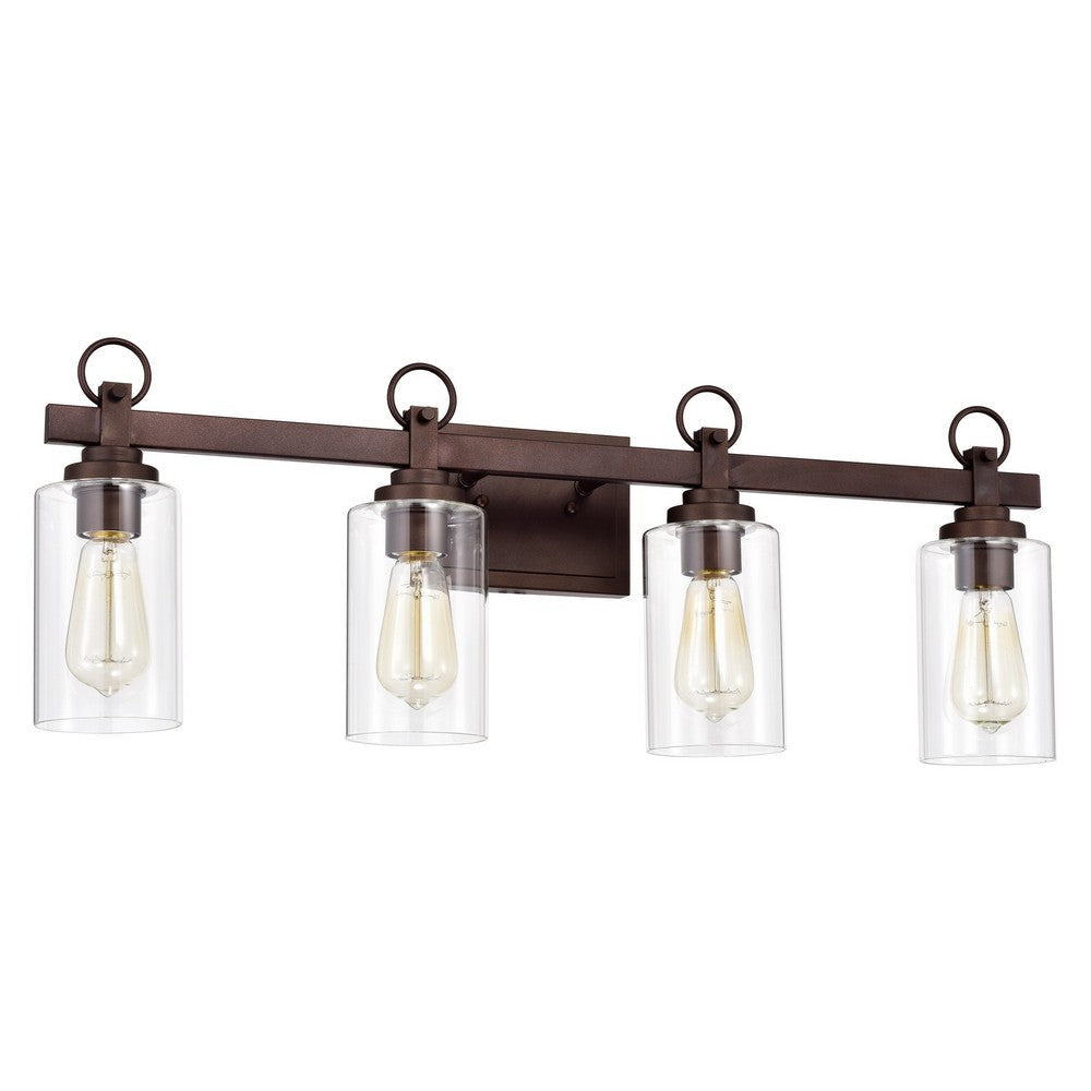 Chloe Lighting Exton Transitional 4 Light Oil Rubbed Bronze Bath Vanity Fixture 29’’ Wide CHL-CH2S105RB29-BL4