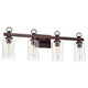 Chloe Lighting Exton Transitional 4 Light Oil Rubbed Bronze Bath Vanity Fixture 29’’ Wide CHL-CH2S105RB29-BL4