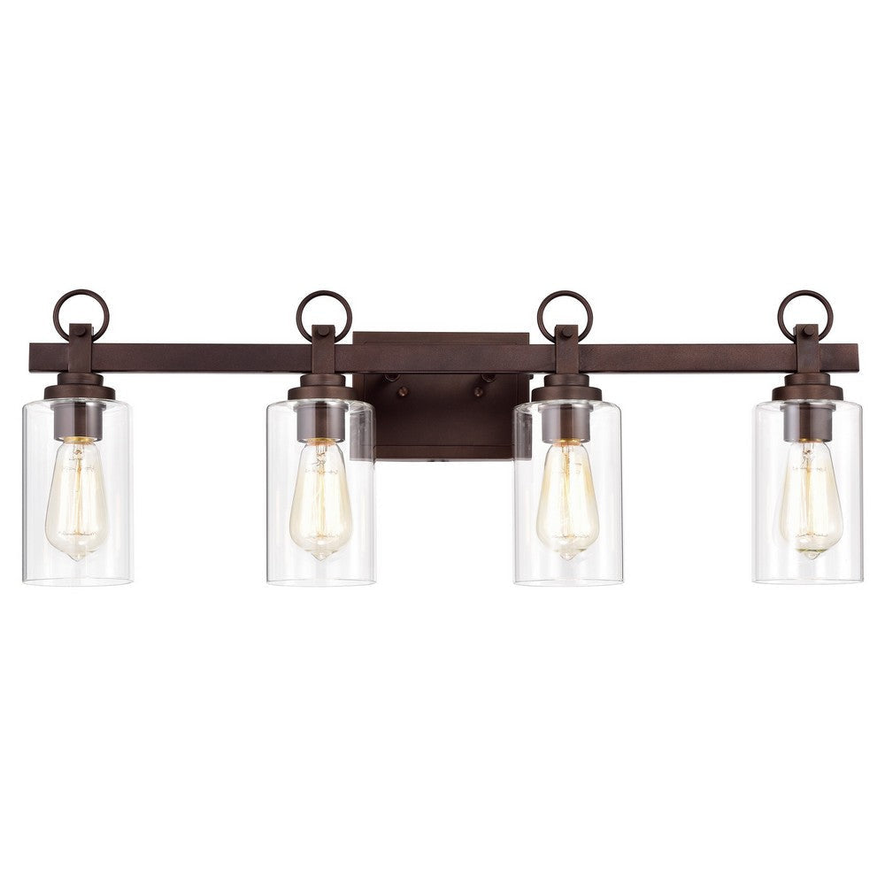 Chloe Lighting Exton Transitional 4 Light Oil Rubbed Bronze Bath Vanity Fixture 29’’ Wide CHL-CH2S105RB29-BL4