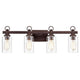 Chloe Lighting Exton Transitional 4 Light Oil Rubbed Bronze Bath Vanity Fixture 29’’ Wide CHL-CH2S105RB29-BL4