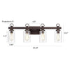 Chloe Lighting Exton Transitional 4 Light Oil Rubbed Bronze Bath Vanity Fixture 29’’ Wide CHL-CH2S105RB29-BL4
