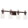 Chloe Lighting Exton Transitional 4 Light Oil Rubbed Bronze Bath Vanity Fixture 29" Wide