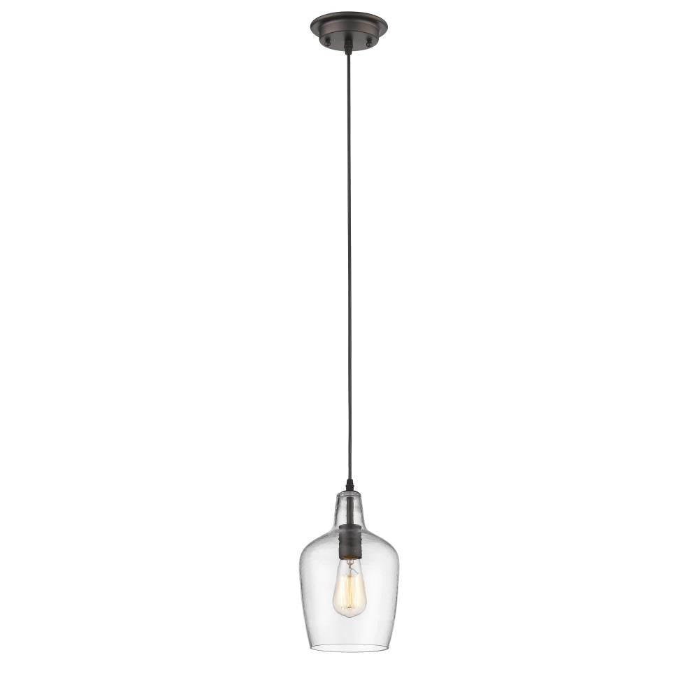 CHLOE Lighting ELLIE Transitional 1 Light Rubbed Bronze Ceiling Mini Pendant 7" Wide