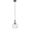 SAVANNAH Transitional 1 Light Rubbed Bronze Ceiling Mini Pendant 9" Wide