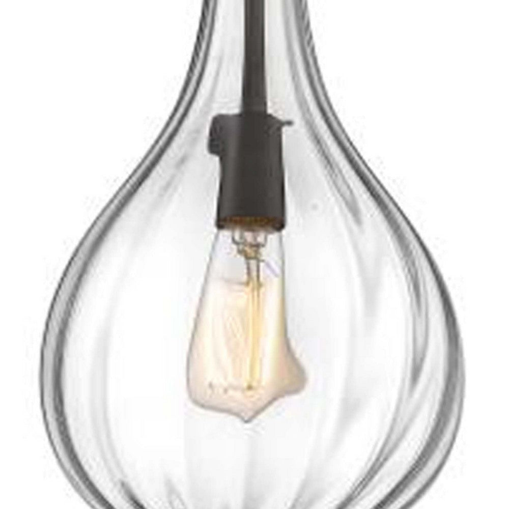 SAVANNAH Transitional 1 Light Rubbed Bronze Ceiling Mini Pendant 9’’ Wide CHL-CH2S107RB09-DP1