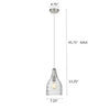 Lighting JASMINE Transitional 1 Light Brushed Nickel Mini Ceiling Pendant 7’’ Wide CHL-CH2S111BN07-DP1