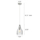 Lighting JASMINE Transitional 1 Light Brushed Nickel Mini Ceiling Pendant 7’’ Wide CHL-CH2S111BN07-DP1