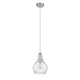 Lighting ARIEL Transitional 1 Light Brushed Nickel Mini Ceiling Pendant 9’’ Wide CHL-CH2S112BN09-DP1