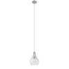 Lighting ARIEL Transitional 1 Light Brushed Nickel Mini Ceiling Pendant 9’’ Wide CHL-CH2S112BN09-DP1