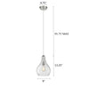 Lighting ARIEL Transitional 1 Light Brushed Nickel Mini Ceiling Pendant 9’’ Wide CHL-CH2S112BN09-DP1