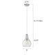 Lighting ARIEL Transitional 1 Light Brushed Nickel Mini Ceiling Pendant 9’’ Wide CHL-CH2S112BN09-DP1