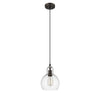 Transitional 1 Light 7.5’’ Mini Ceiling Pendant with Glass Downlight Bronze CHL-CH2S113RB08-DP1