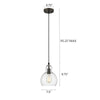 Transitional 1 Light 7.5’’ Mini Ceiling Pendant with Glass Downlight Bronze CHL-CH2S113RB08-DP1