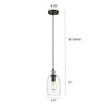 Transitional 1 Light 5.5’’ Mini Ceiling Pendant with Glass Downlight Bronze CHL-CH2S114RB06-DP1
