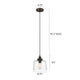 Transitional 1 Light 9’’ Mini Ceiling Pendant with Glass Downlight Bronze CHL-CH2S115RB09-DP1