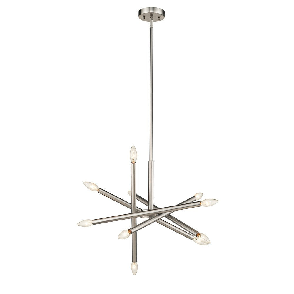 Lighting ADALYNN Transitional 10 Light Brushed Nickel Ceiling Pendant 19’’ Wide CHL-CH2S117BN19-DPX