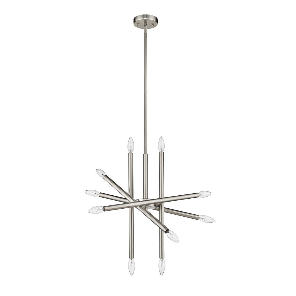 Lighting ADALYNN Transitional 10 Light Brushed Nickel Ceiling Pendant 19’’ Wide CHL-CH2S117BN19-DPX