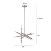 Lighting ADALYNN Transitional 10 Light Brushed Nickel Ceiling Pendant 19’’ Wide CHL-CH2S117BN19-DPX