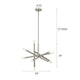 Lighting ADALYNN Transitional 10 Light Brushed Nickel Ceiling Pendant 19’’ Wide CHL-CH2S117BN19-DPX