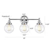 Chloe Lighting Milo Transitional 3 Light Chrome Bath Vanity Fixture 24’’ Wide CHL-CH2S118CM24-BL3