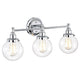 Chloe Lighting Milo Transitional 3 Light Chrome Bath Vanity Fixture 24" Wide